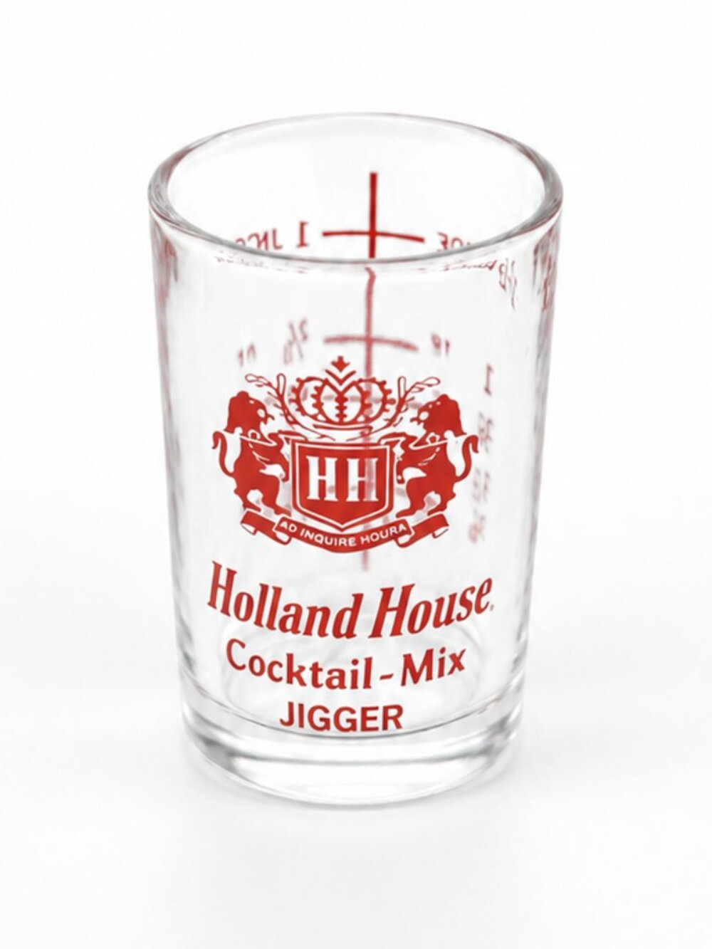 Vintage Holland House Cocktail Mix Glass Jigger Measuring Shot Glass